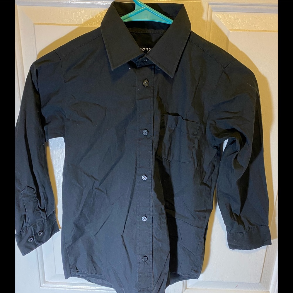 George kids black dress shirt